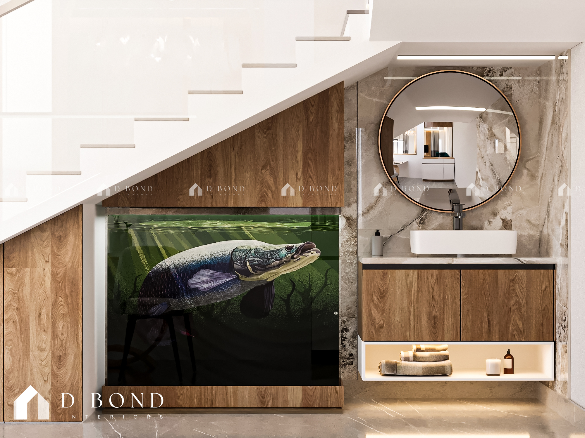 Modern living room with light furniture